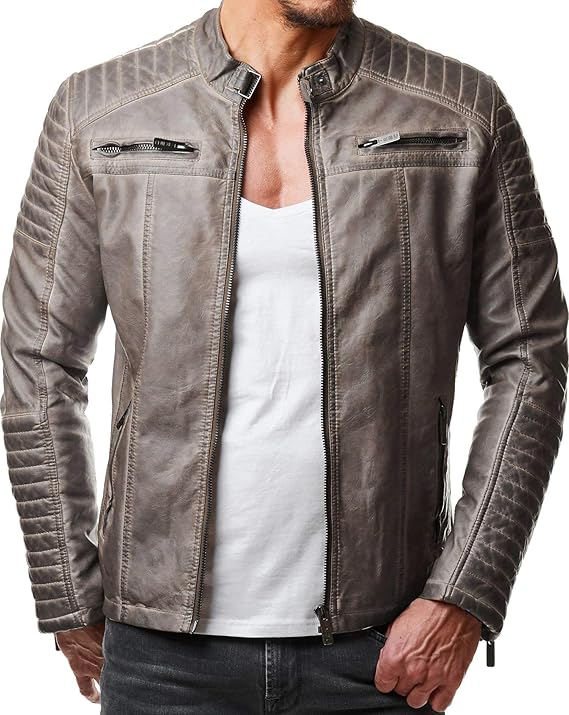 Biker Kunstlederjacke