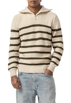 Zip Grobstrick Pullover
