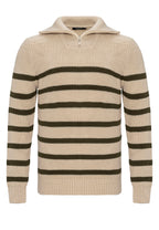 Zip Grobstrick Pullover