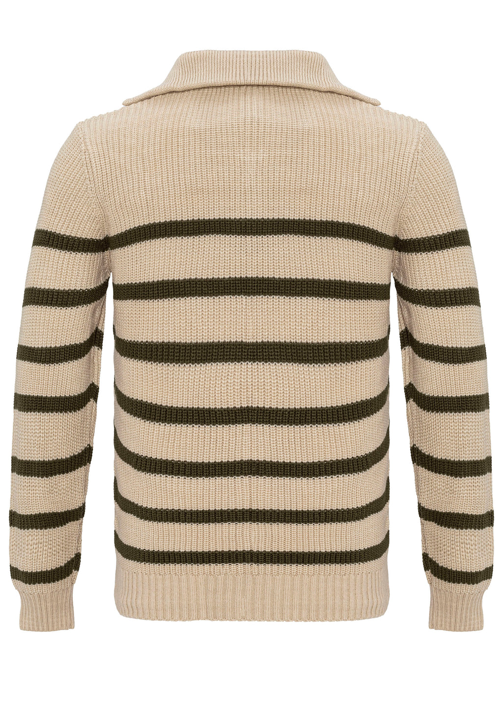 Zip Grobstrick Pullover
