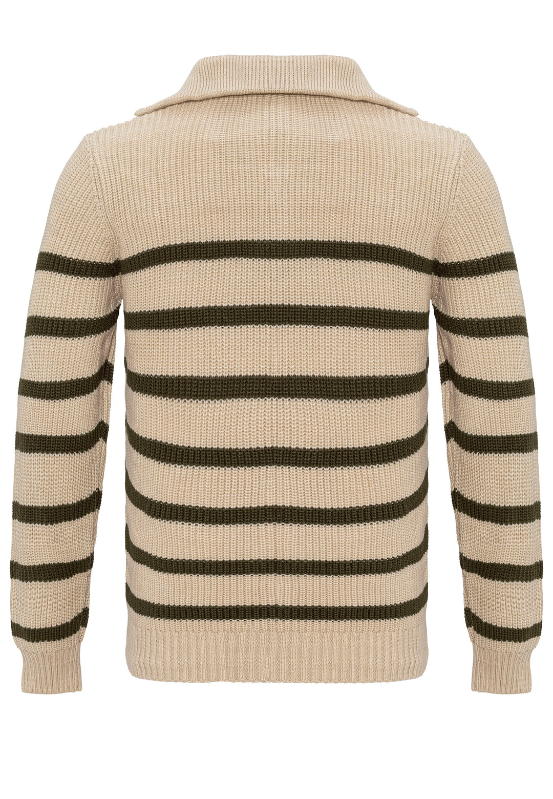 Zip Grobstrick Pullover