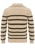 Zip Grobstrick Pullover