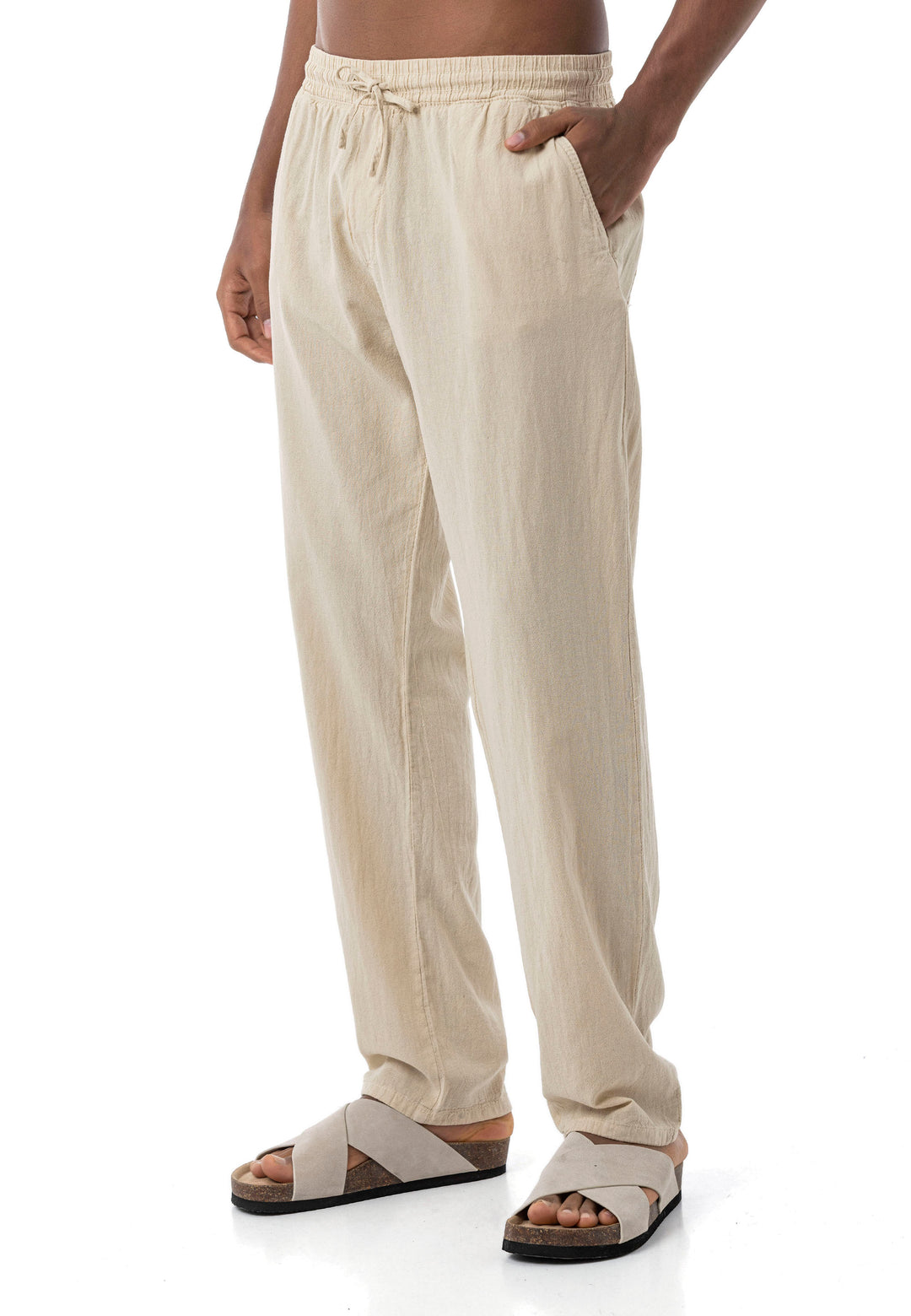 Leinen Stoff Hose