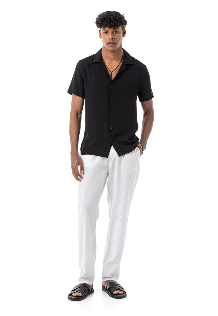 Leinen Stoff Hose