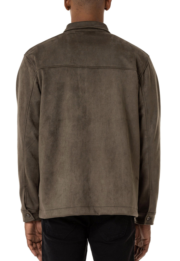 Hemd Wildlederlook mit Taschen