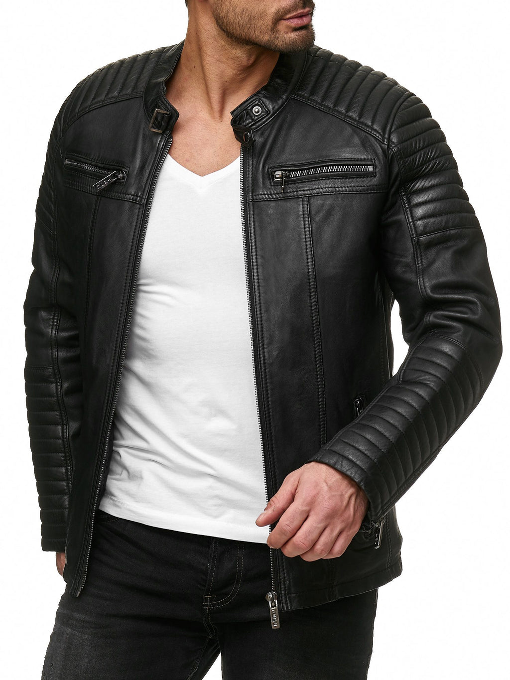 Biker Kunstlederjacke