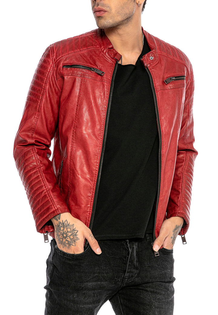 Biker Kunstlederjacke