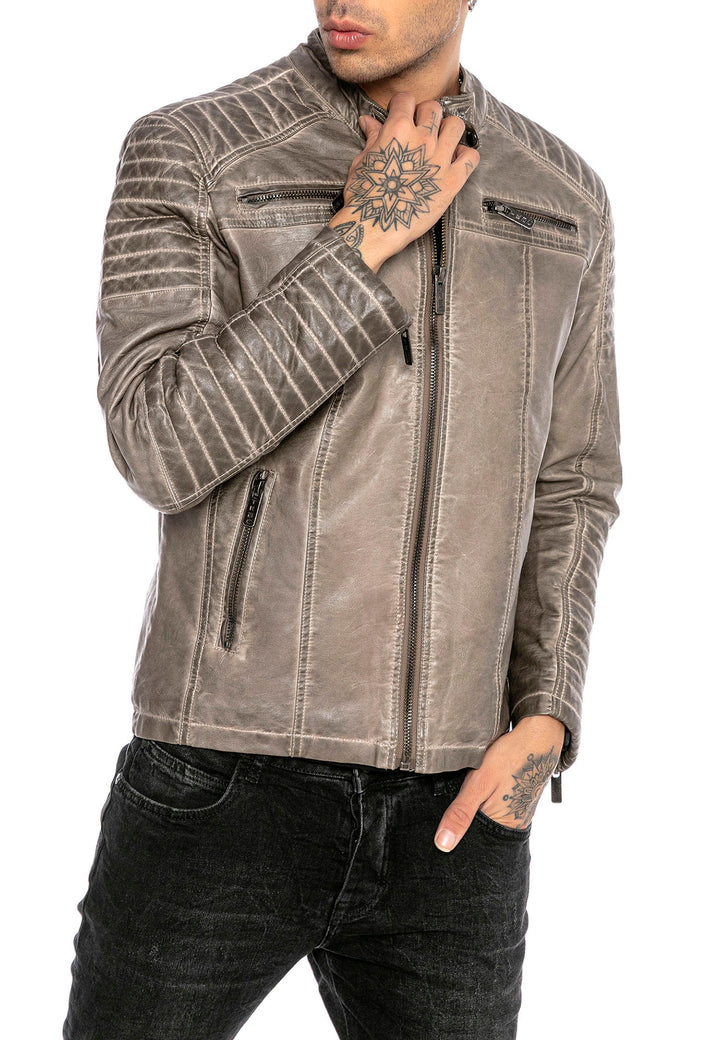 Biker Kunstlederjacke