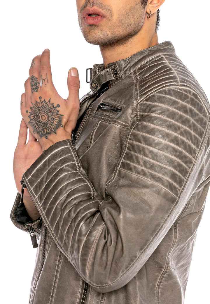Biker Kunstlederjacke