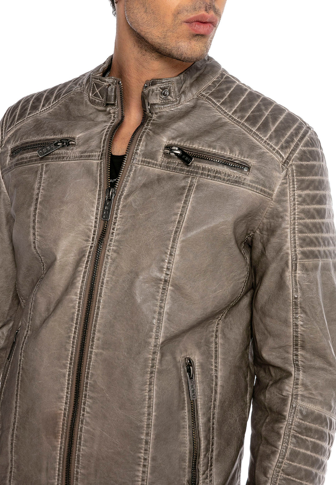 Biker Kunstlederjacke