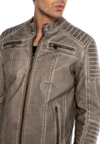 Biker Kunstlederjacke