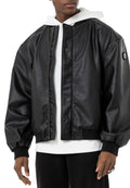 Loose Fit Bomber Lederjacke