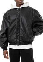 Loose Fit Bomber Lederjacke