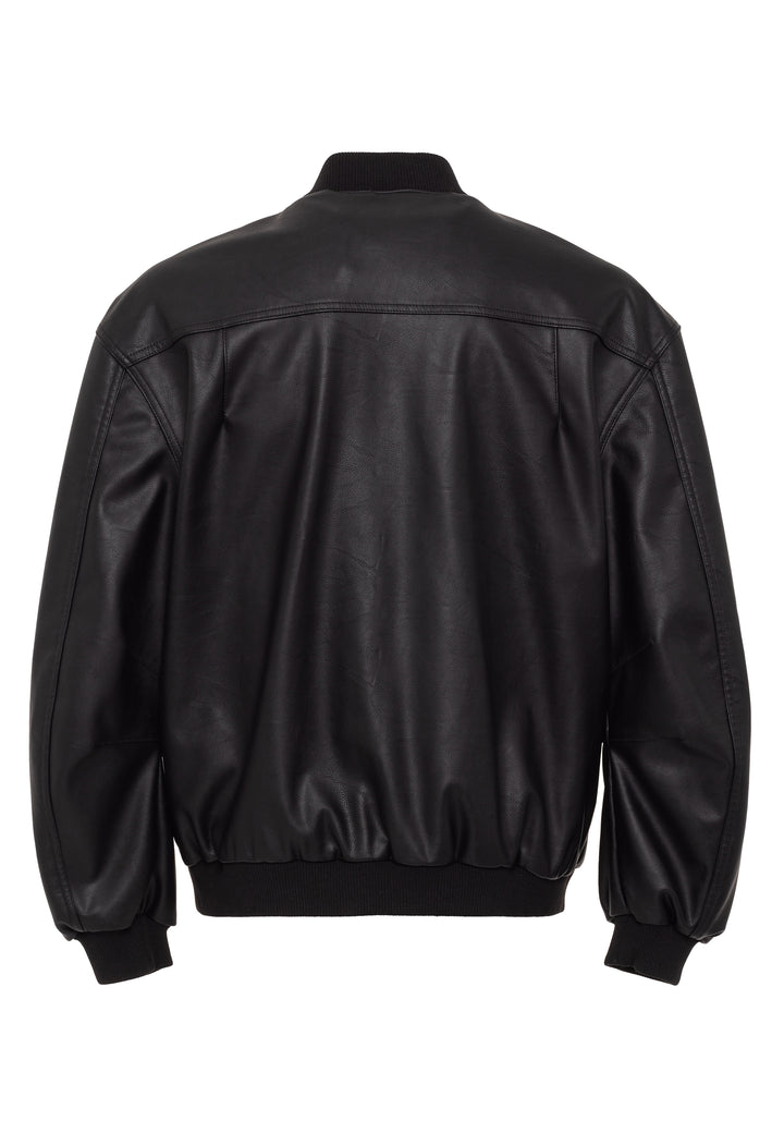 Loose Fit Bomber Lederjacke