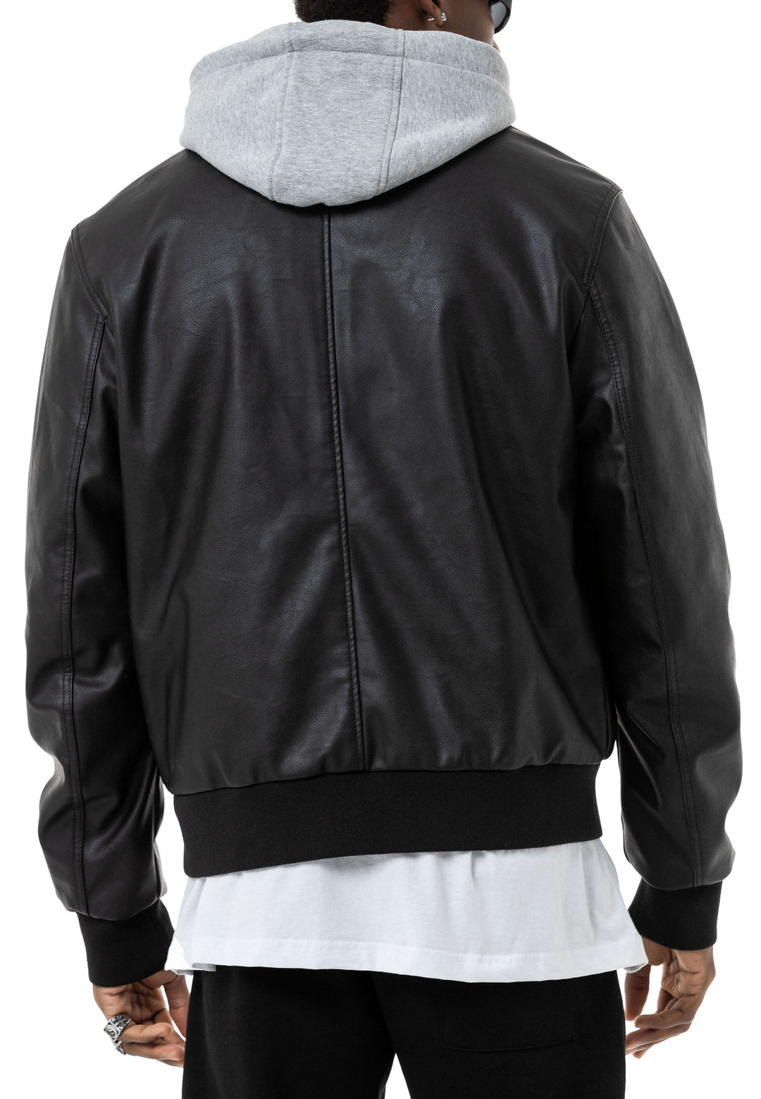 Kapuzen Lederjacke