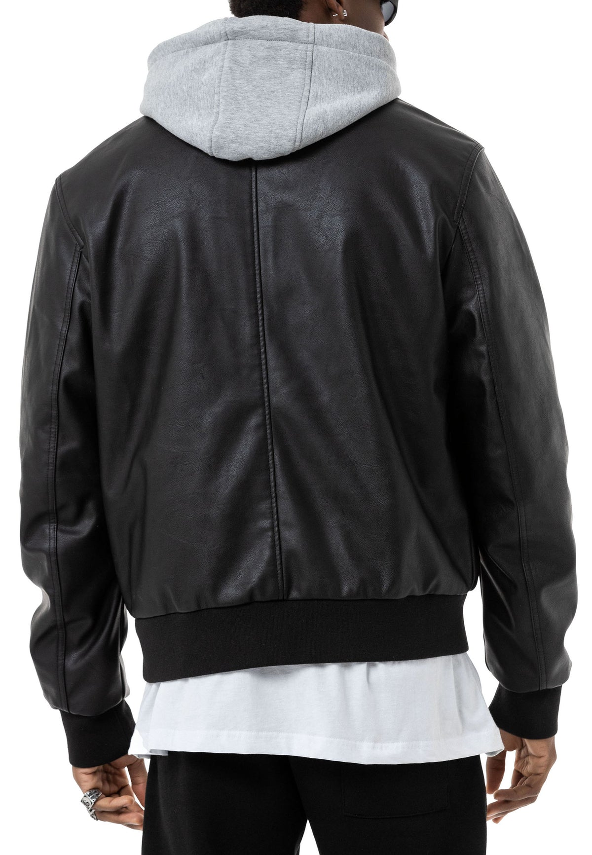Kapuzen Lederjacke