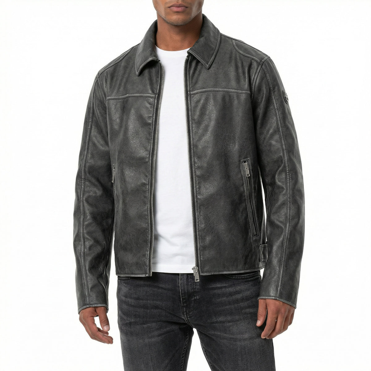Vintage Look Lederjacke