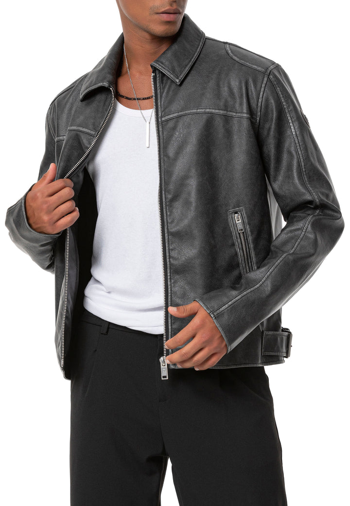 Kunstlederjacke