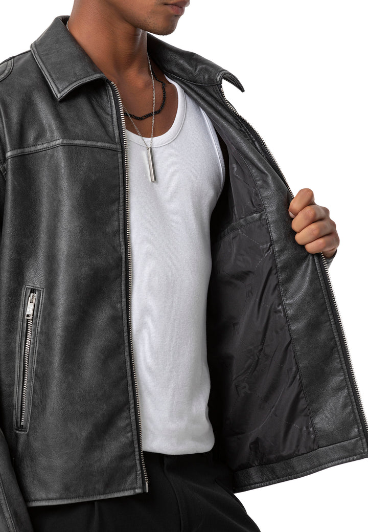Vintage Look Lederjacke