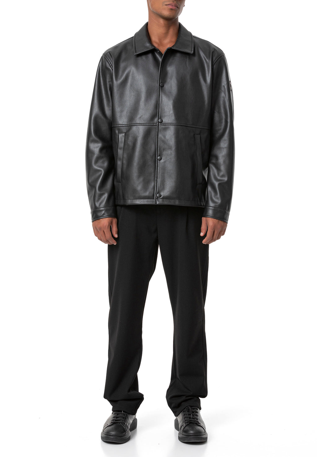 Oversized Lederjacke