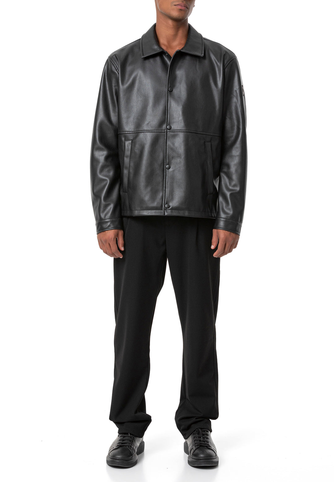 Oversized Lederjacke