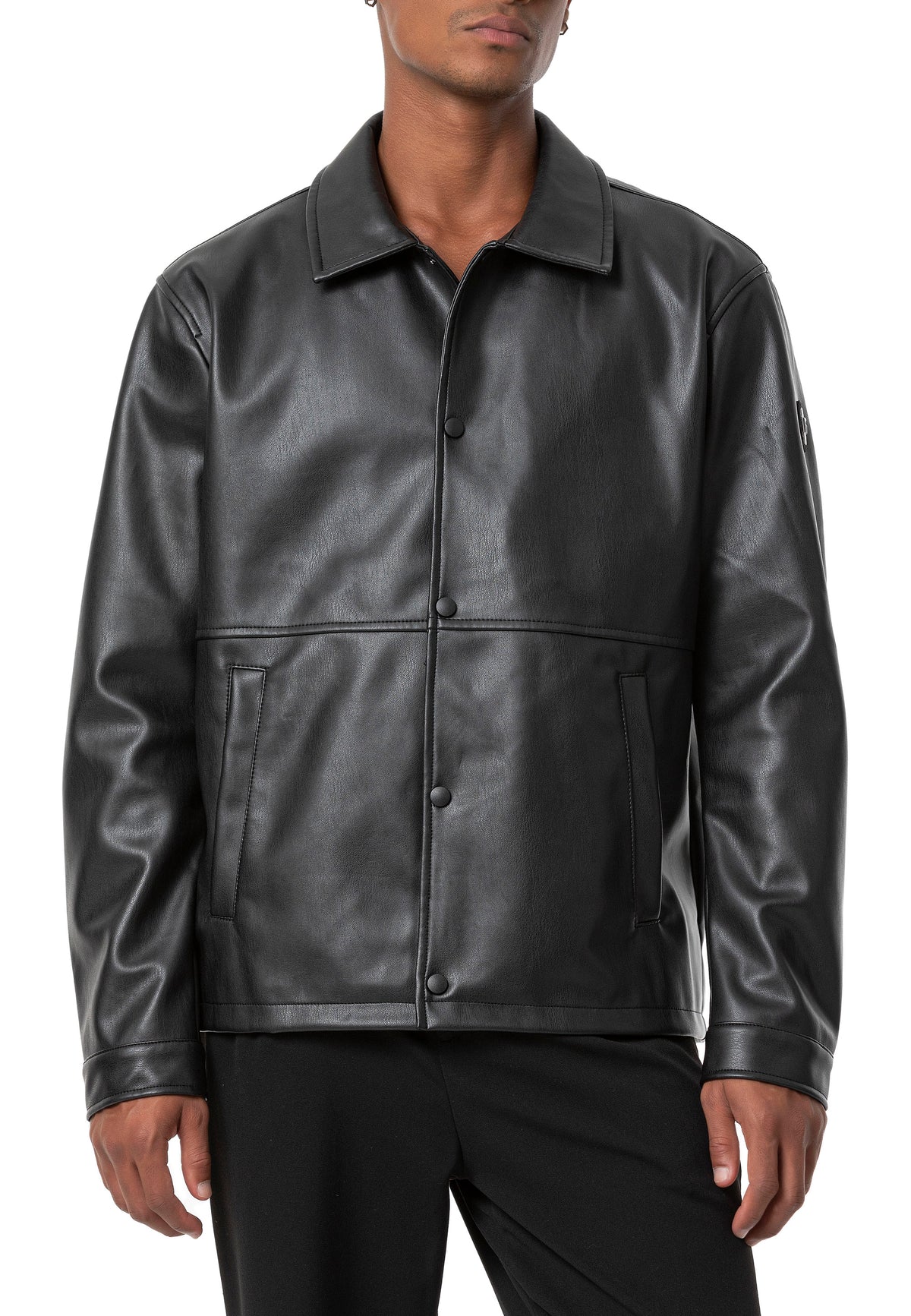 Oversized Lederjacke