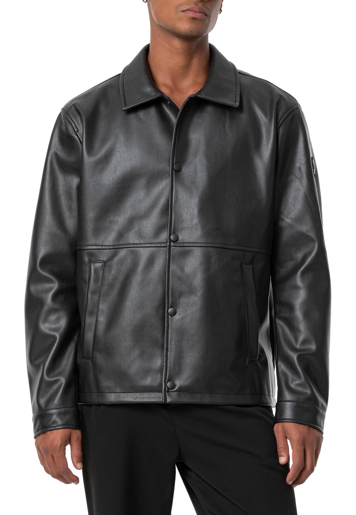 Oversized Lederjacke