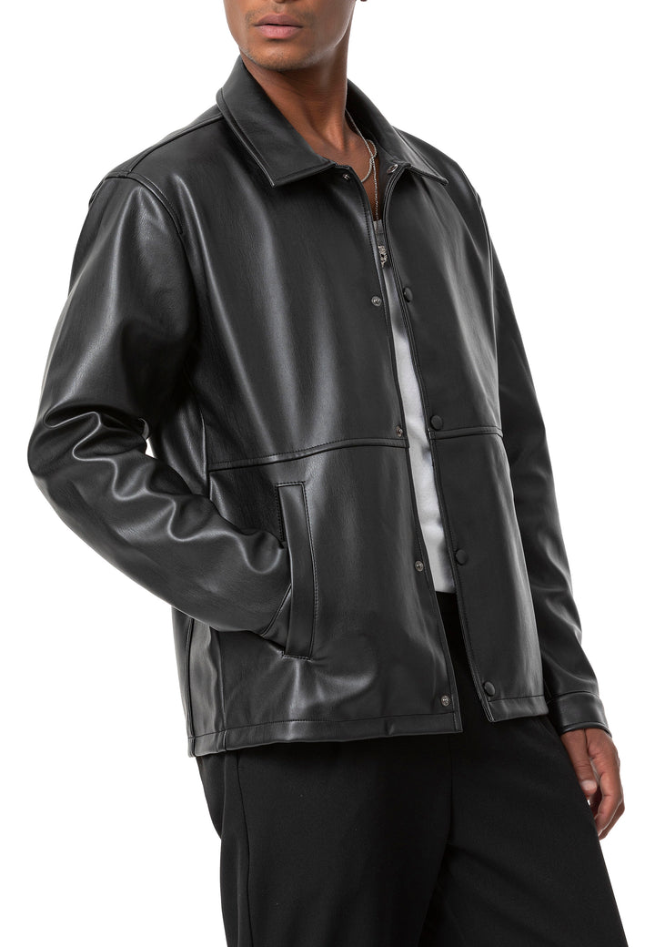 Oversized Lederjacke