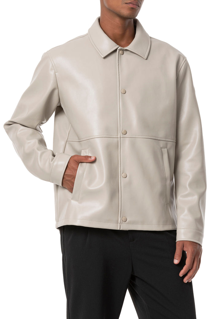 Oversized Lederjacke