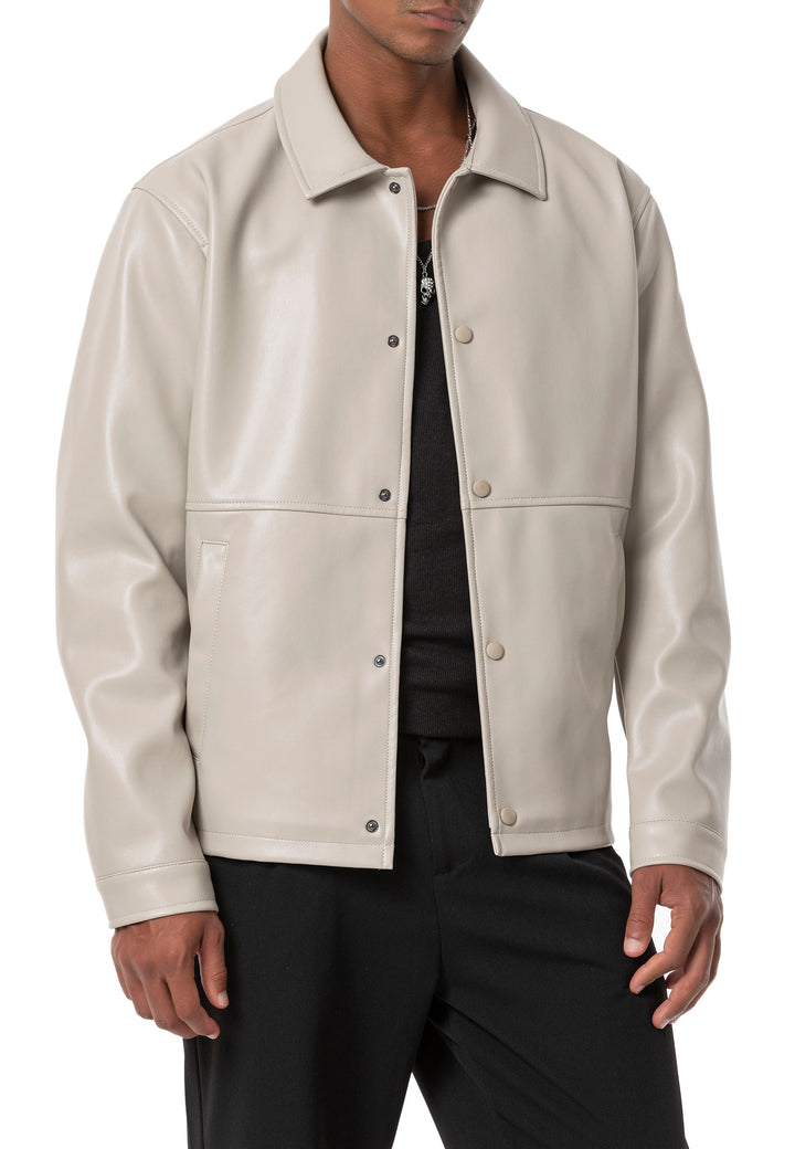 Oversized Lederjacke