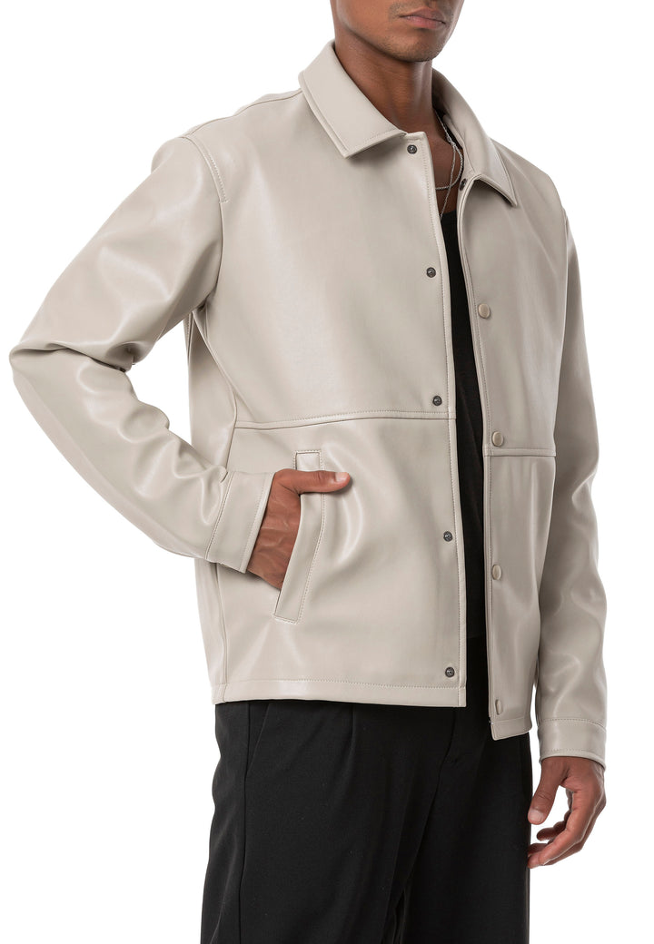 Oversized Lederjacke