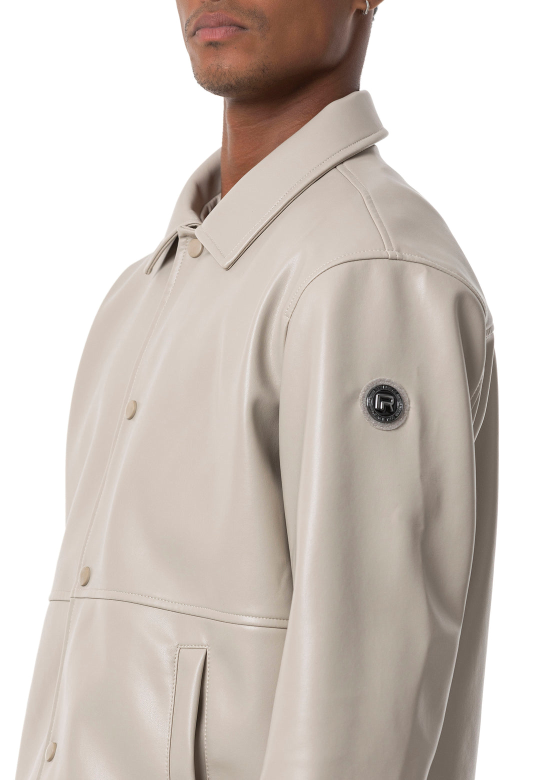 Oversized Lederjacke