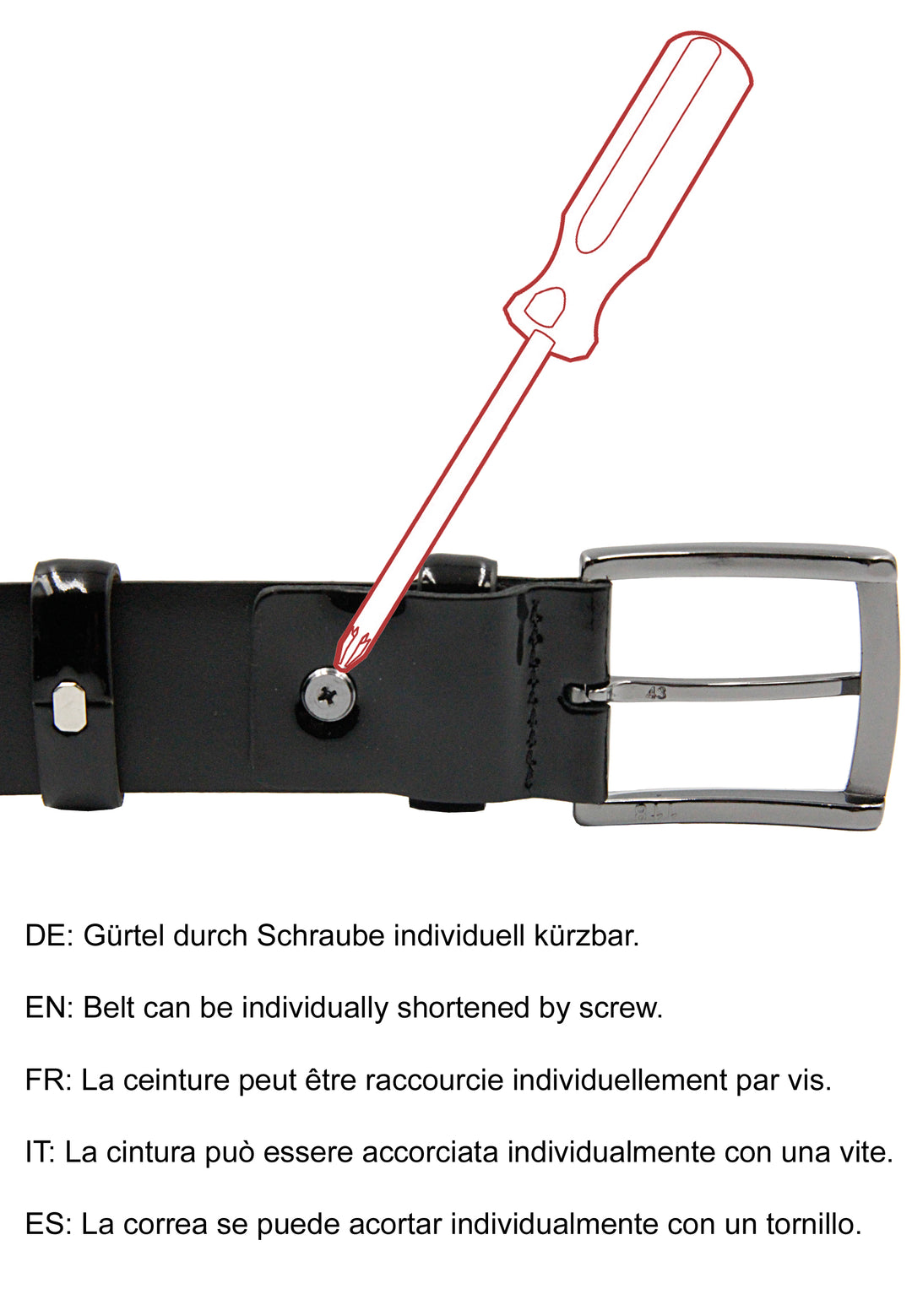 Hochglanz Ledergürtel