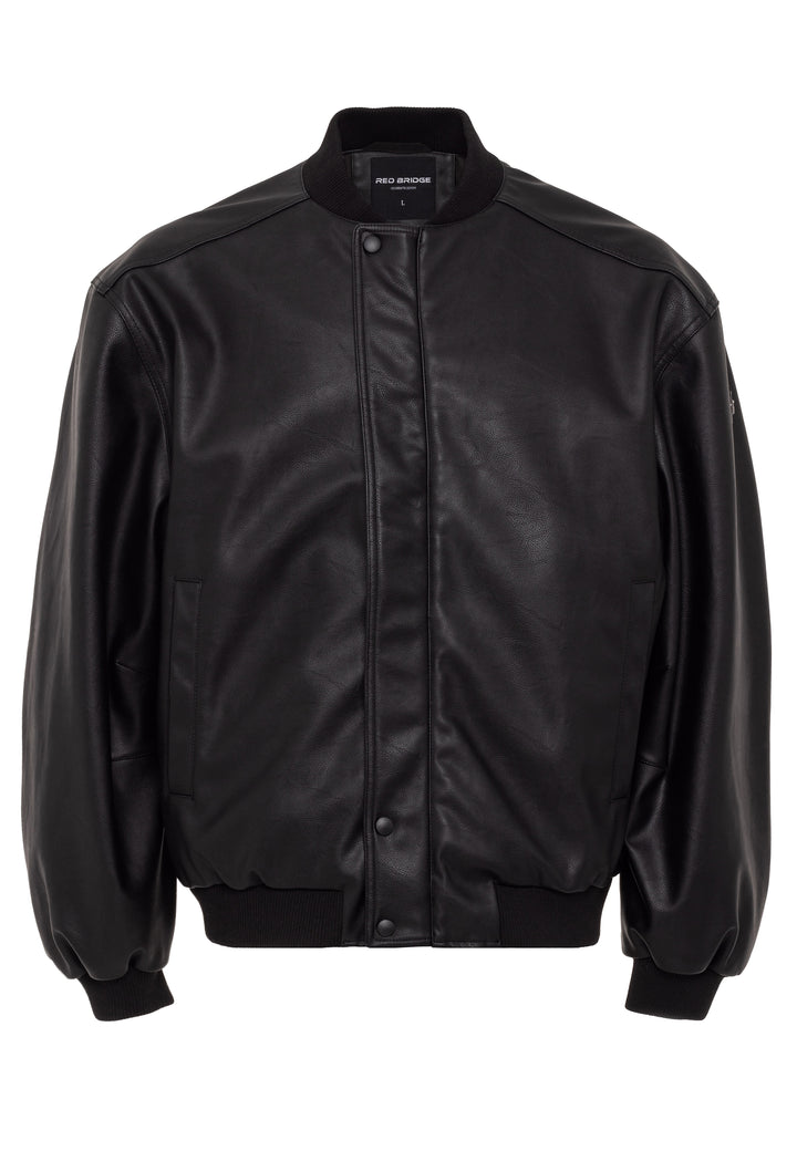 Loose Fit Bomber Lederjacke